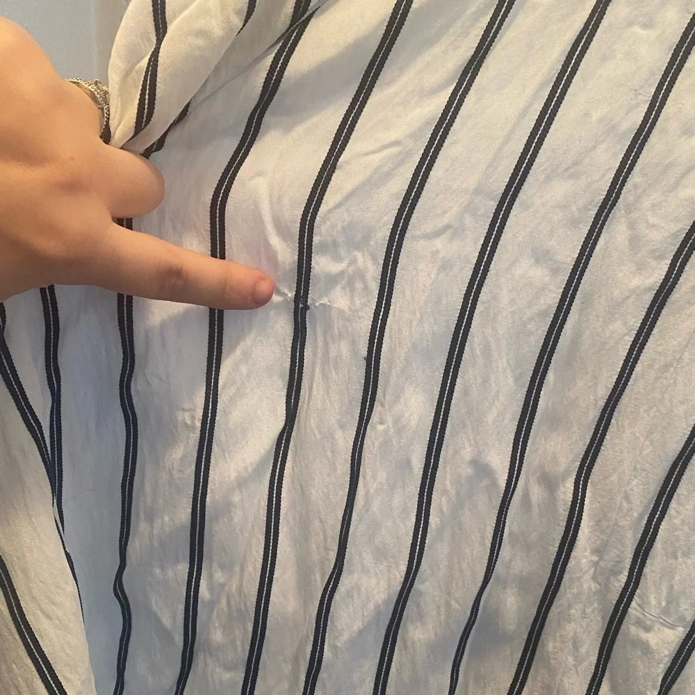 Alex Marie Striped Navy and White Midi Dress - Picture 6 of 7
